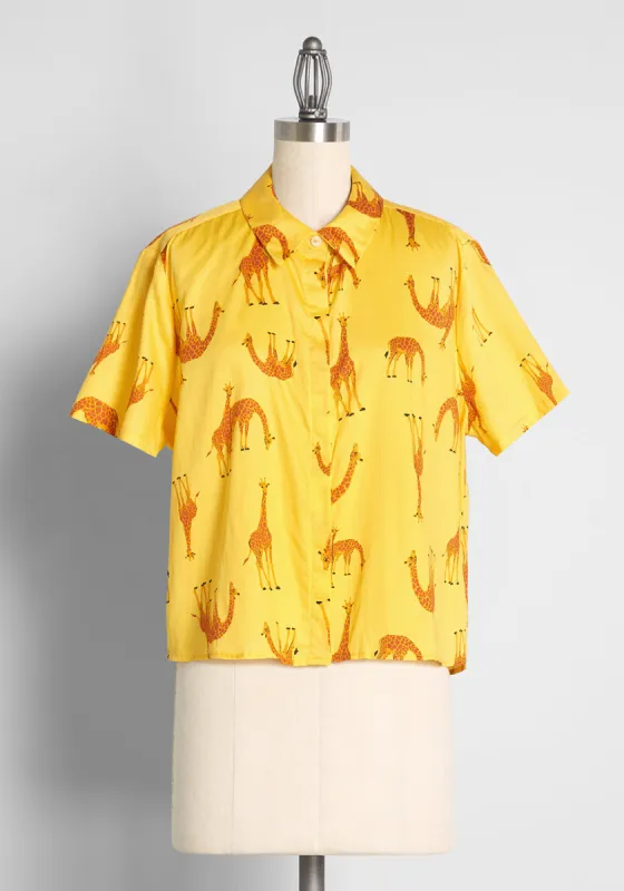 Feeling Fiercely Fun Button-Up Shirt sold by Modcloth