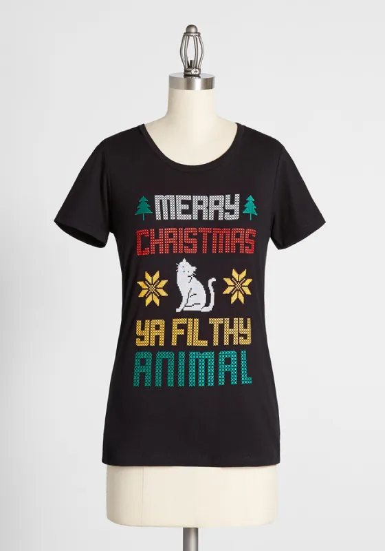 Filthy Animal Holiday Graphic Tee made by Modcloth