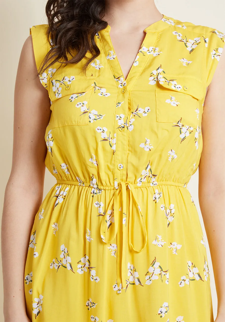 A Way With Woods Sleeveless Shirt Dress in Sunshine sold by Modcloth product image thumbnail 4