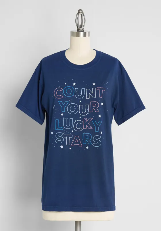 Count Your Lucky Stars Graphic Tee made by Modcloth