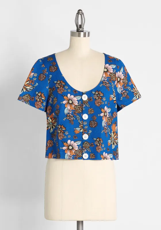 Breezy Days On My Mind Button-Up Top sold by Modcloth