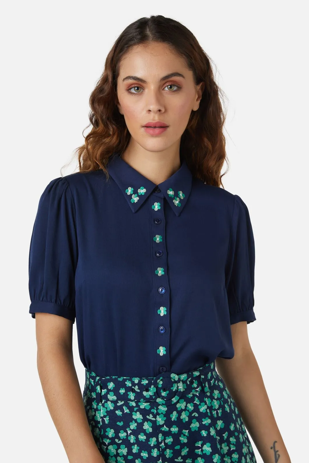 Fleur Embroidered Blouse sold by Modcloth