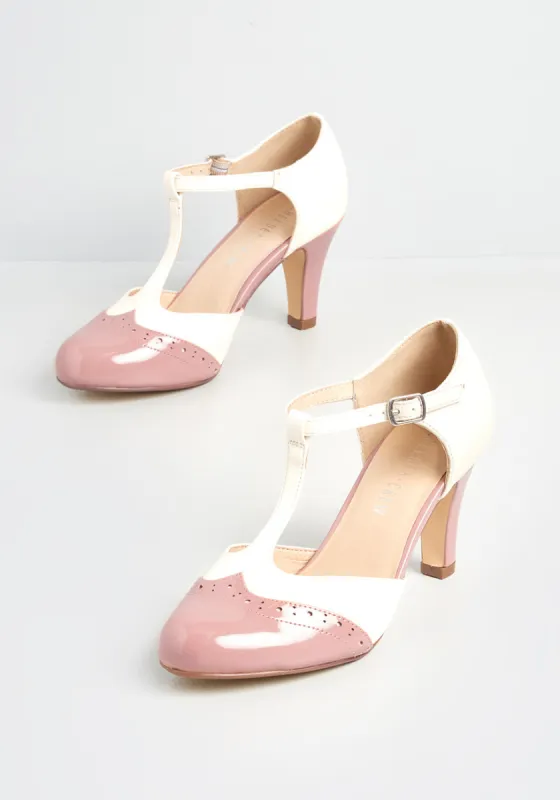 Primed For Playfulness T-Strap Heel sold by Modcloth