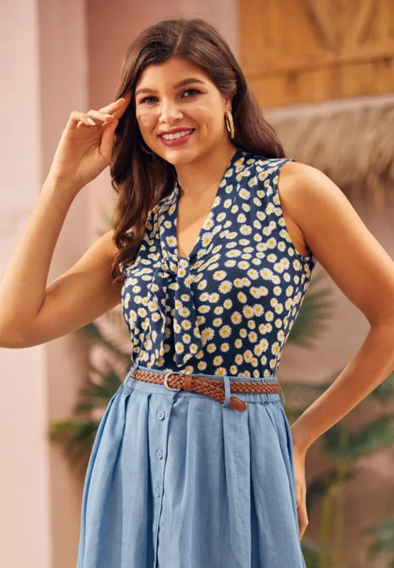 Office to Goodness Sleeveless Knit Top sold by Modcloth