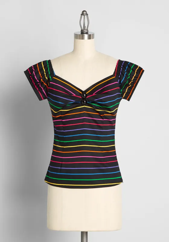 Neon Laser Light Show Top sold by Modcloth