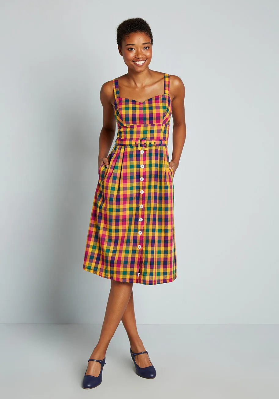 Check My Pulse Fit and Flare Dress sold by Modcloth