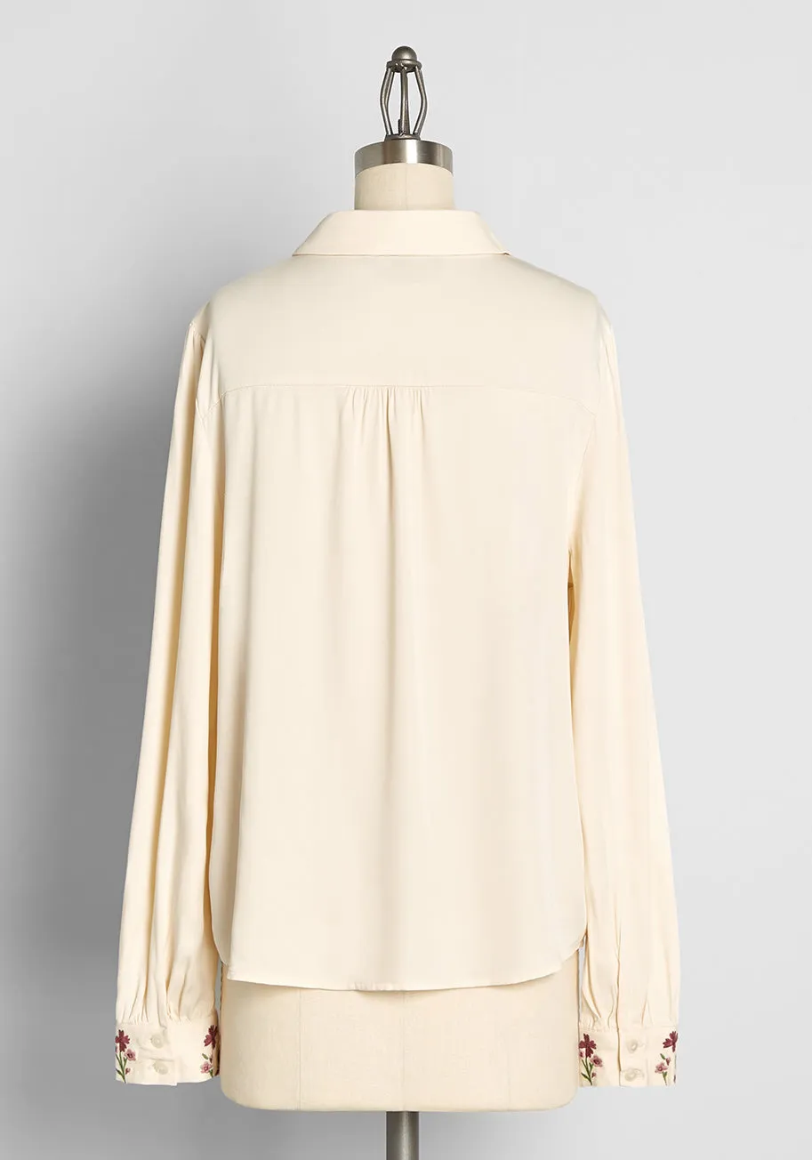 Among the Wildflowers Tie-Neck Blouse sold by Modcloth product image thumbnail 2