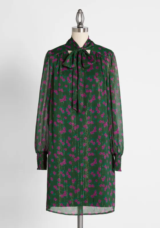 Winter-Blooming Roses Dress sold by Modcloth