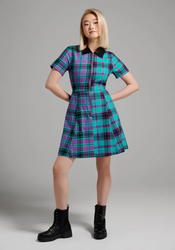 Split Personality Skater Dress made by Dangerfield