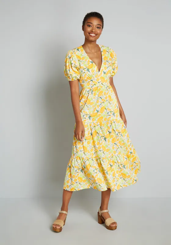 Beaming Like the Sun Midi Dress sold by Modcloth