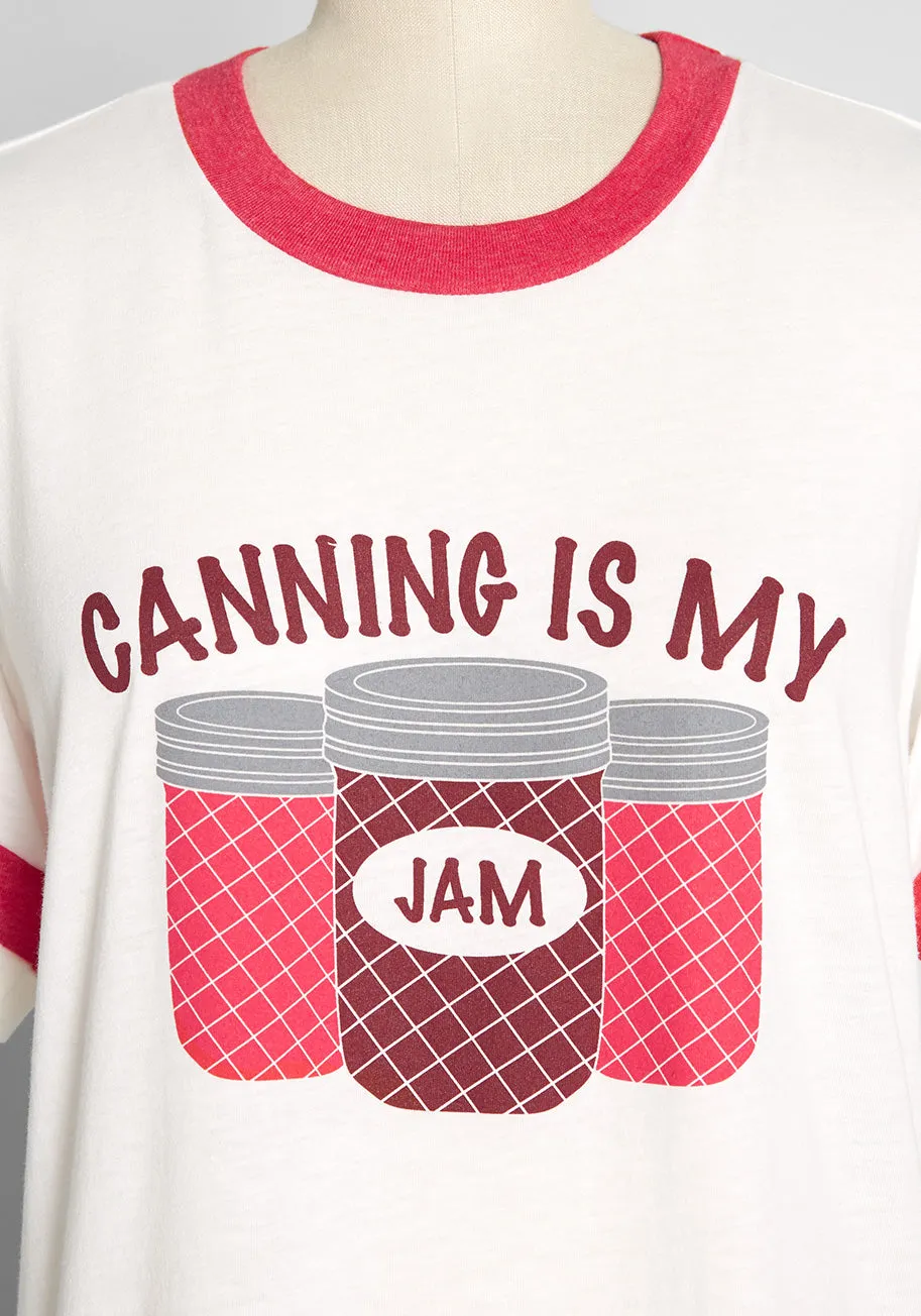 ModCloth x Camp Collection Canning Is My Jam Graphic Ringer Tee sold by Modcloth product image thumbnail 3