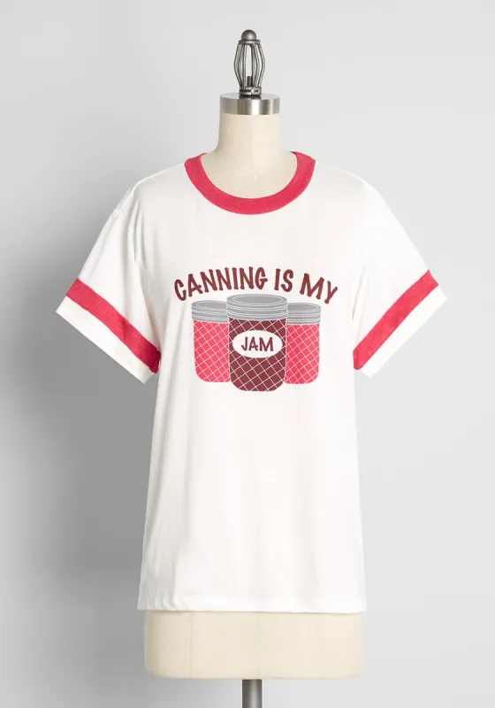 ModCloth x Camp Collection Canning Is My Jam Graphic Ringer Tee sold by Modcloth