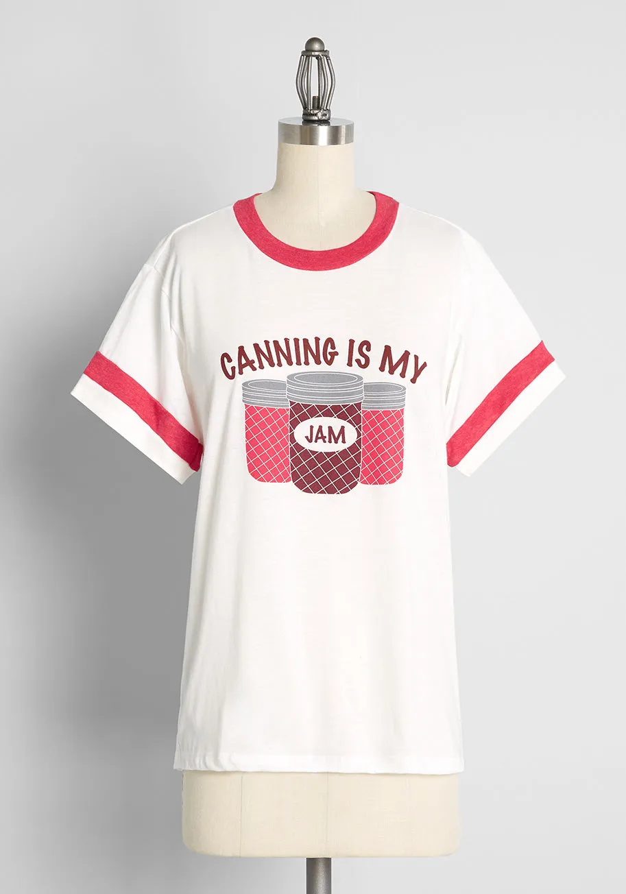 ModCloth x Camp Collection Canning Is My Jam Graphic Ringer Tee sold by Modcloth