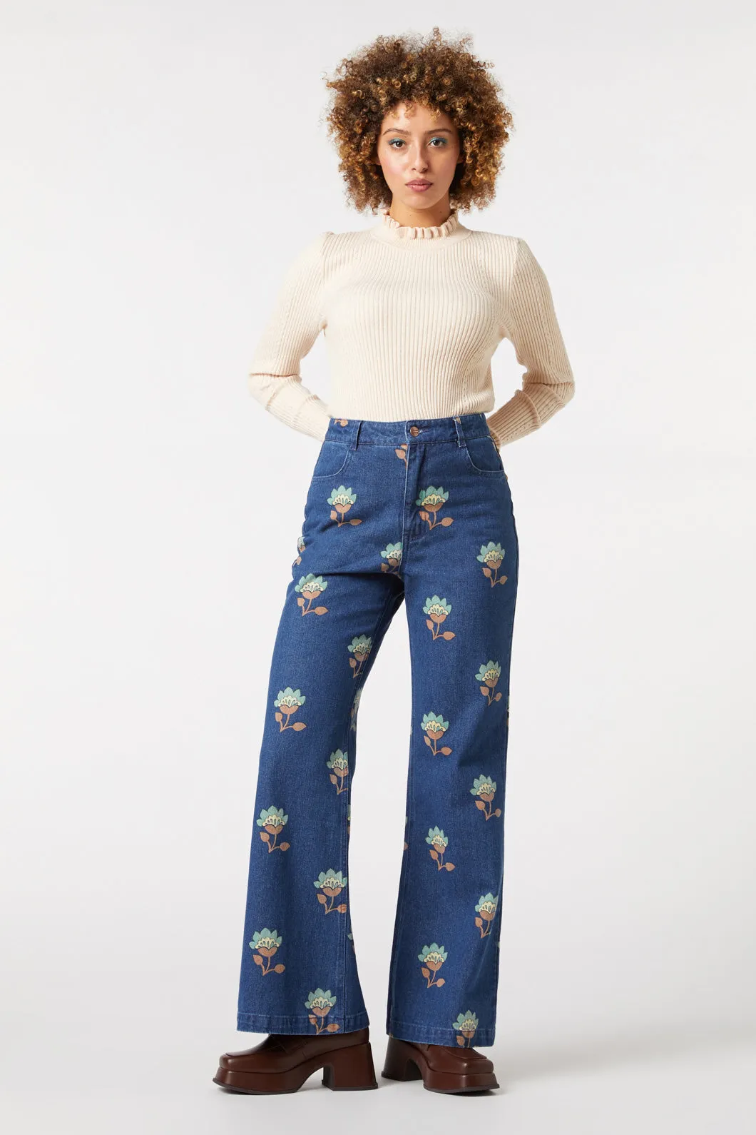 Retro Flora Flare Jean sold by Modcloth product image thumbnail 2