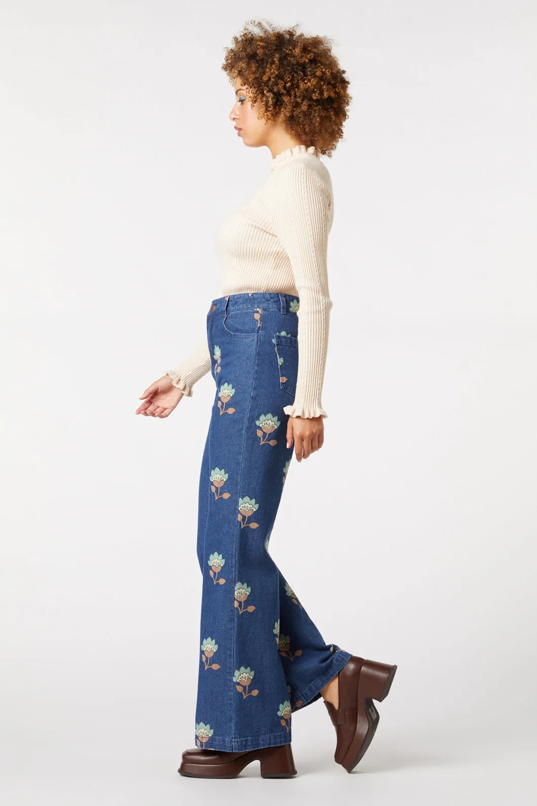 Retro Flora Flare Jean sold by Modcloth product image thumbnail 3
