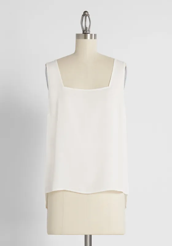 Hip To Be Square Neck Tank Top sold by Modcloth