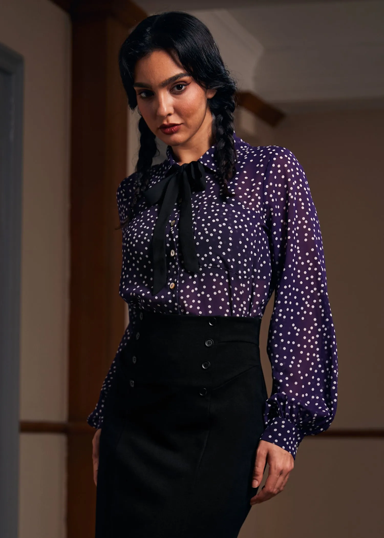 Enchanted Evening Collared Blouse sold by Modcloth product image thumbnail 4