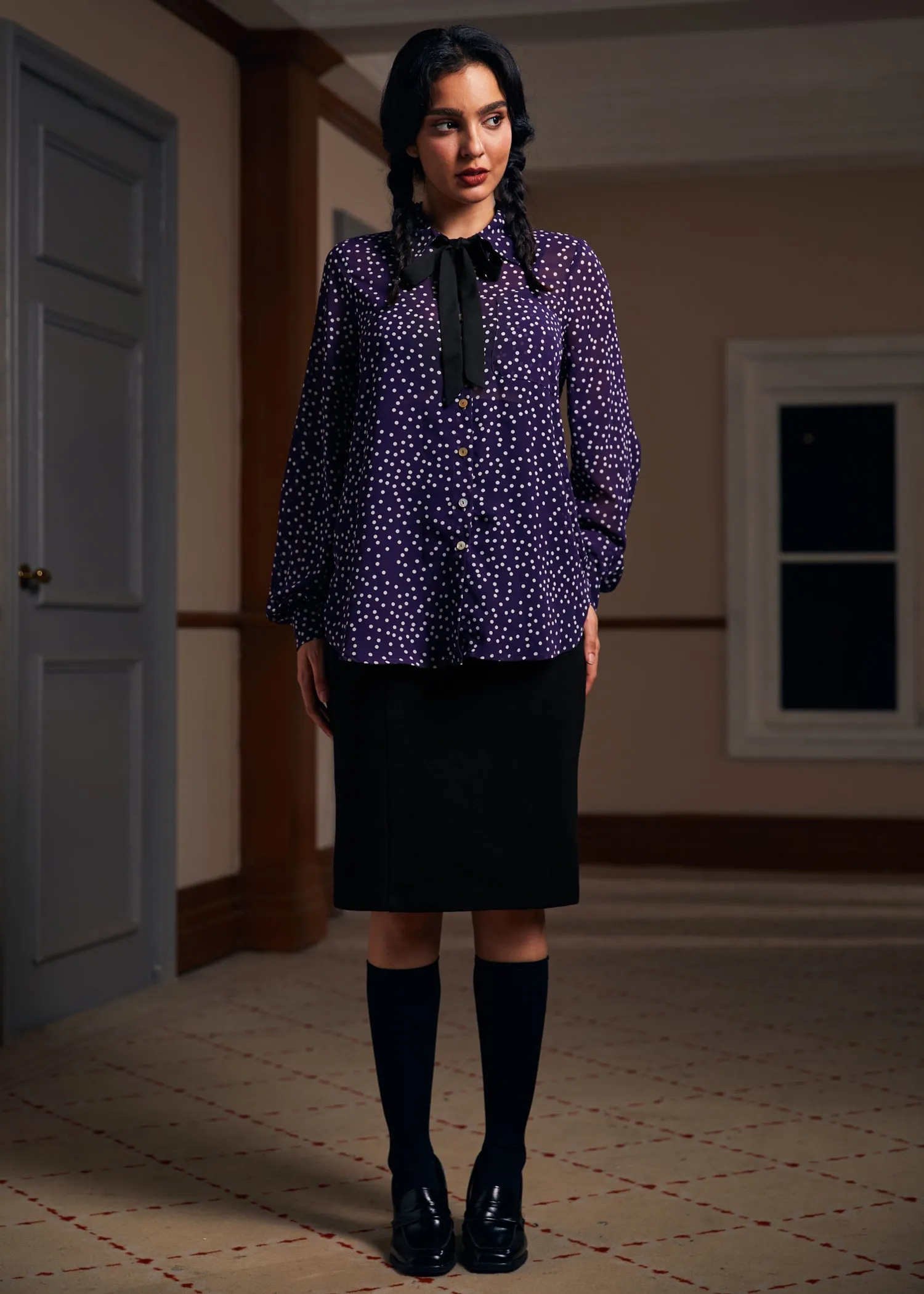 Enchanted Evening Collared Blouse sold by Modcloth product image thumbnail 3