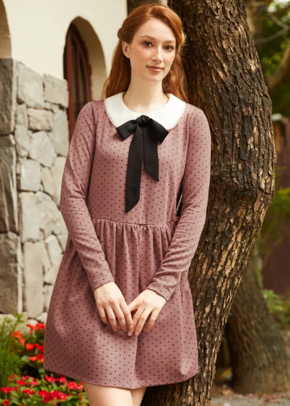 Couture Curtsy Long Sleeve Collar Dress sold by Modcloth