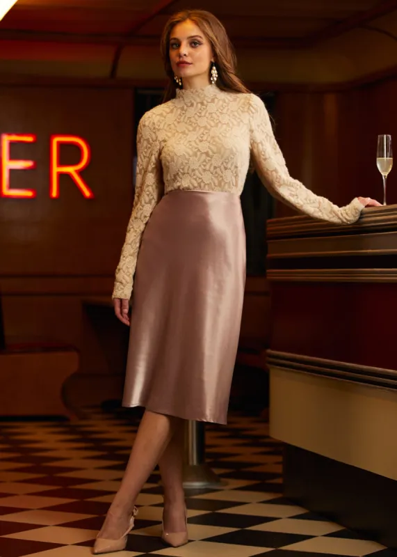 A Little Love Bias Midi Skirt sold by Modcloth