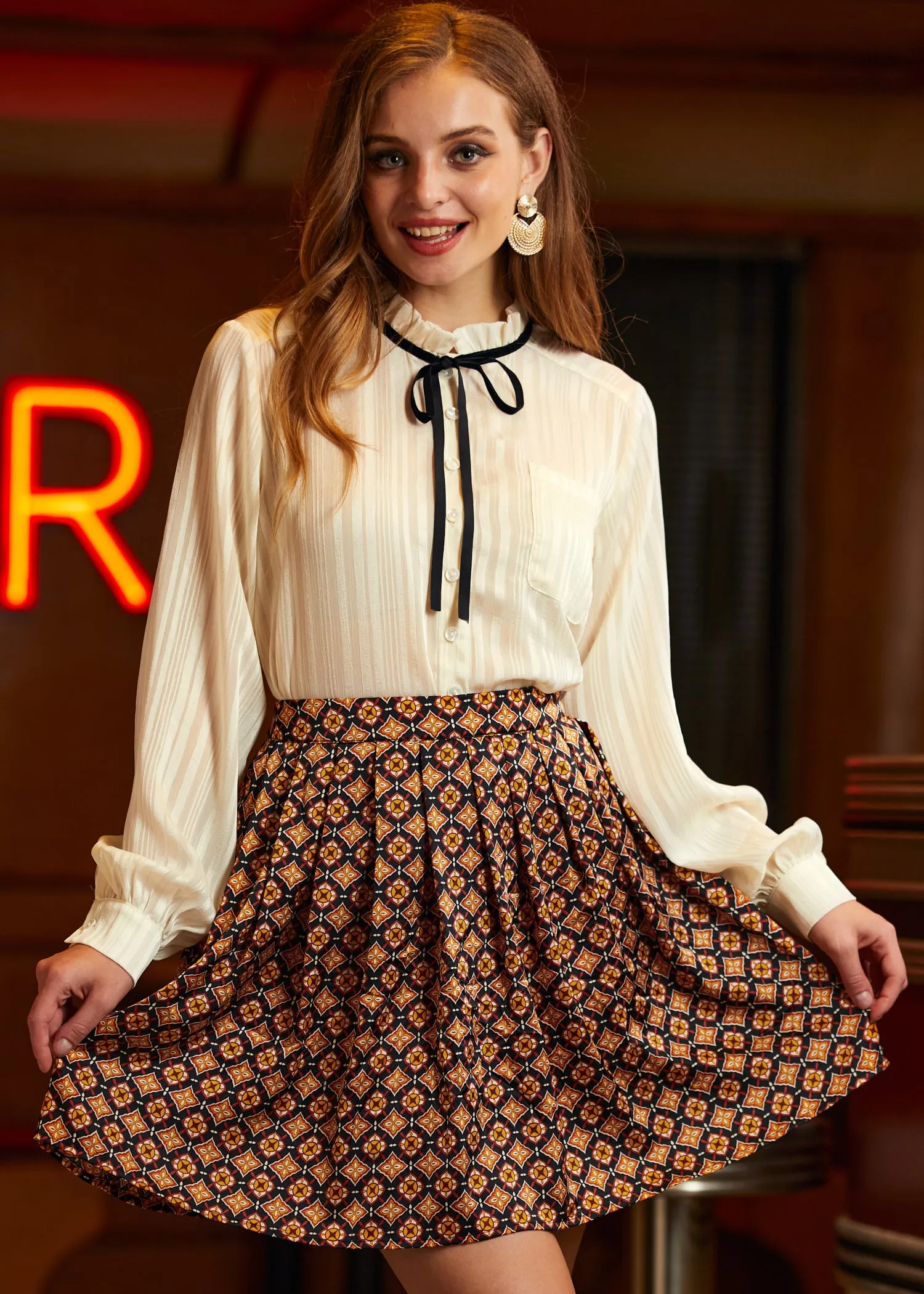Match Made in Heaven Balloon Sleeve Blouse sold by Modcloth product image thumbnail 3