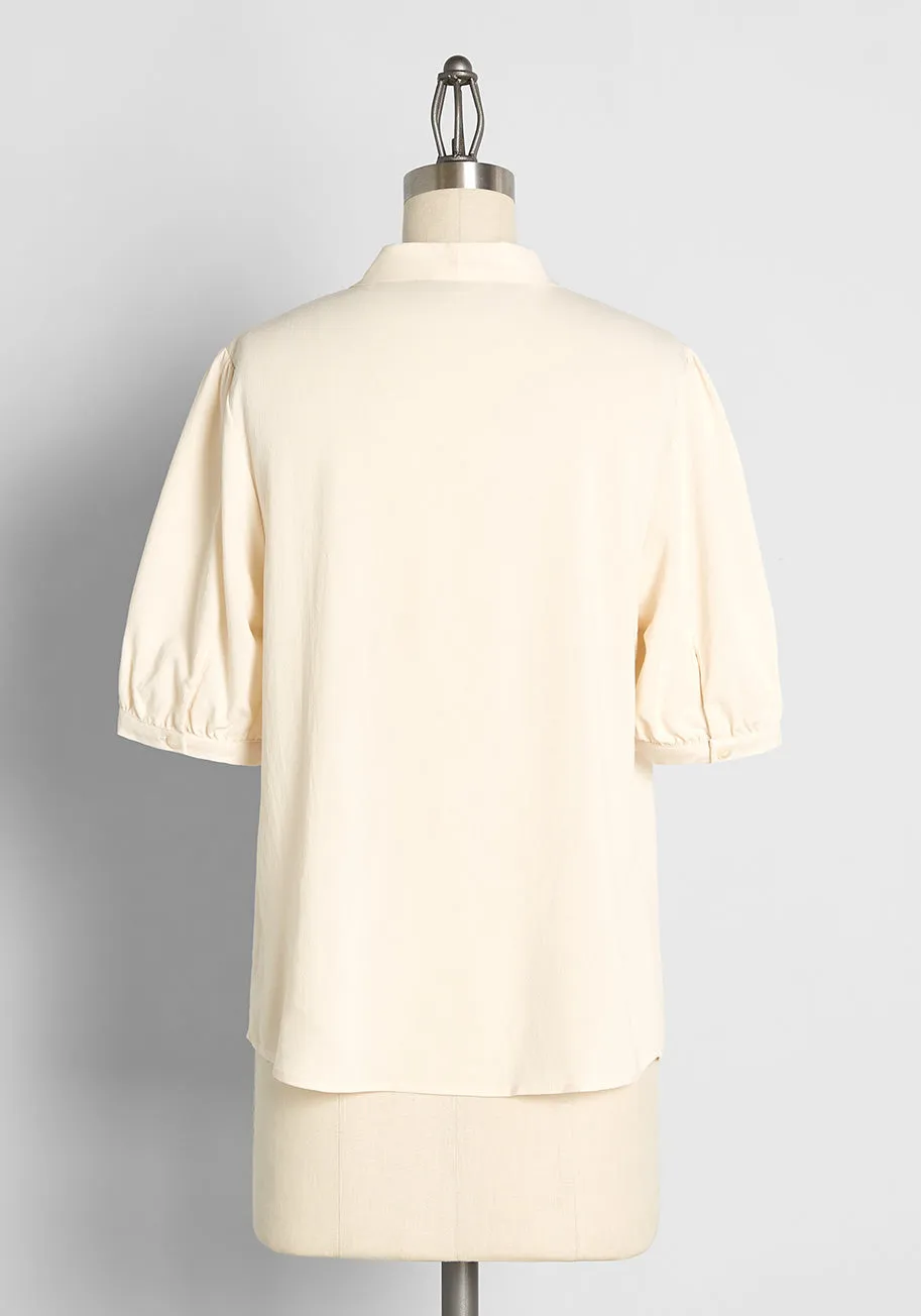 Progress is Everything Tie-Neck Blouse sold by Modcloth product image thumbnail 2