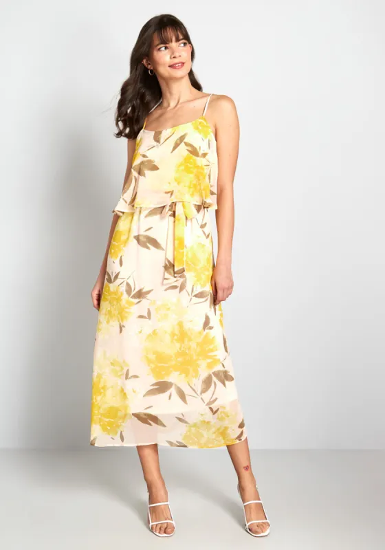Ready to Flounce Midi Dress sold by Modcloth