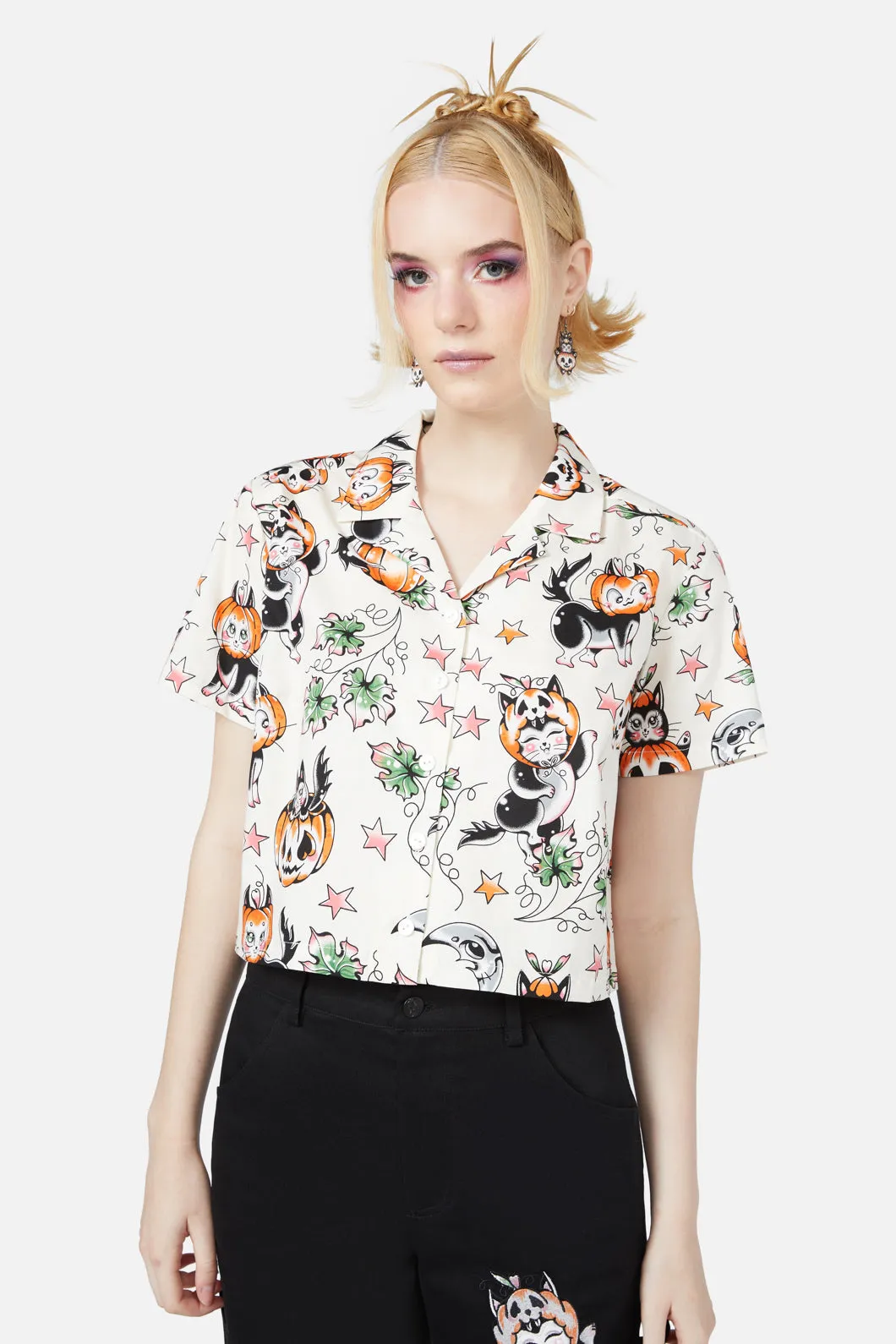 Pumpkin Patch Kitty Blouse sold by Modcloth product image thumbnail 2
