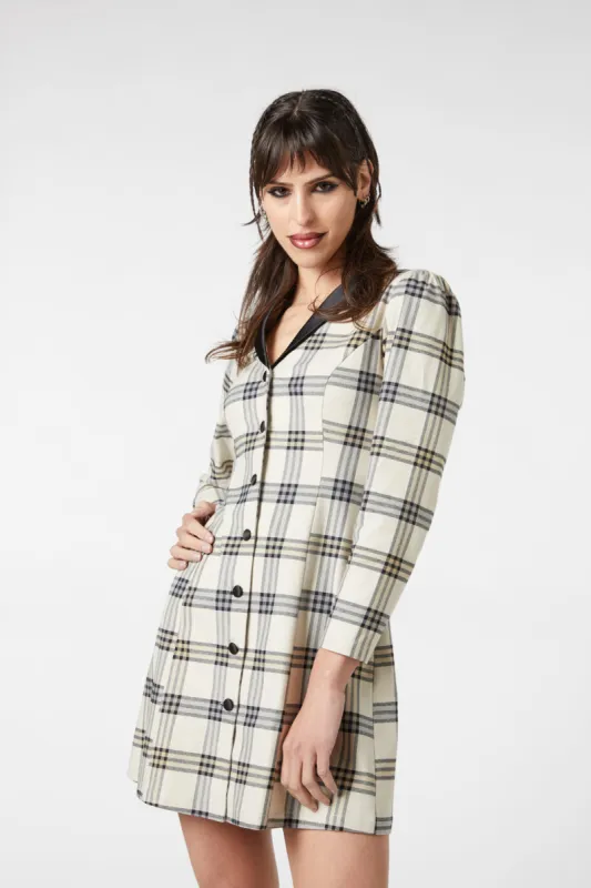 Crescent Tartan Long Sleeve Dress sold by Modcloth