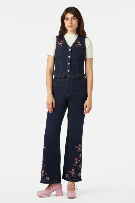 Boho Paisley Embroidered Vest sold by Modcloth
