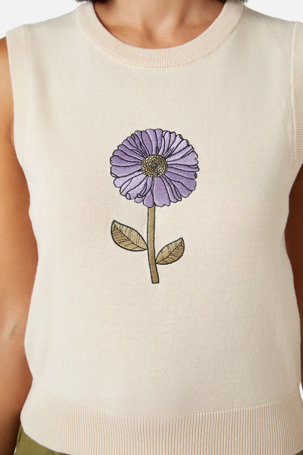 Fresh Blooms Embroidered Sweater Vest sold by Modcloth product image thumbnail 5