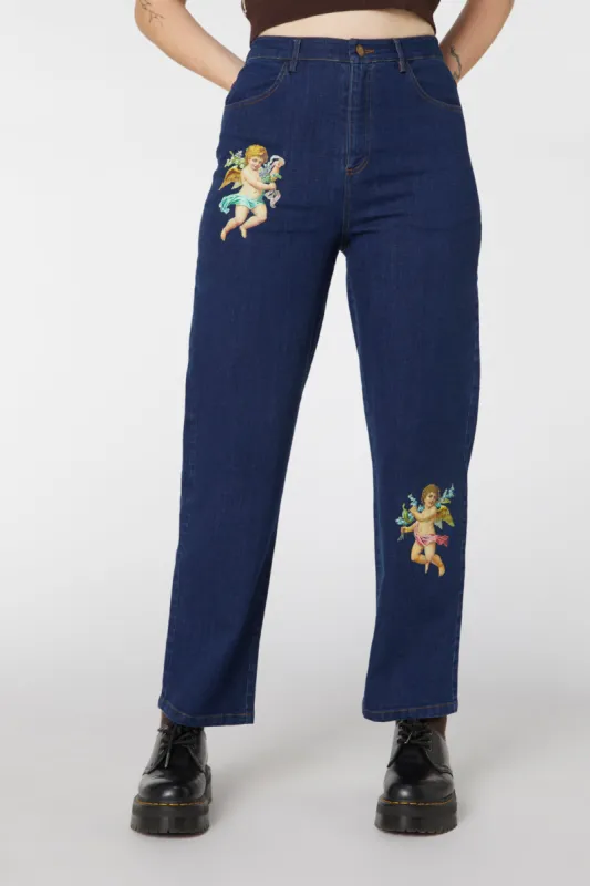 Denim Cherub Print Jean sold by Modcloth