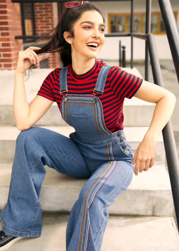 Rainbow With Me Denim Overalls sold by Modcloth