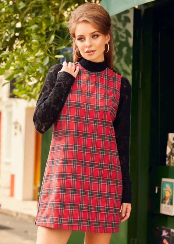 Checkered Charm A-Line Shift Dress sold by Modcloth