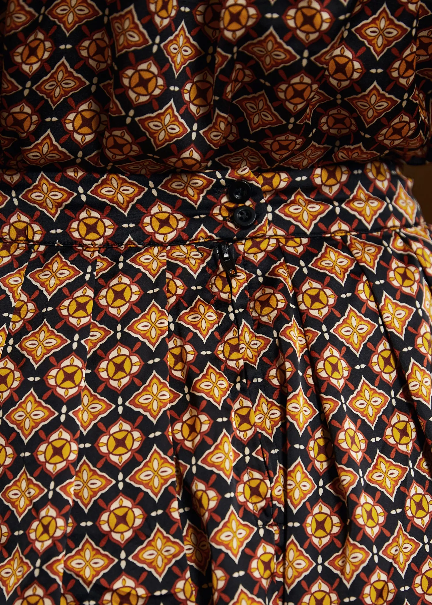 Geo Pleated Mini Skirt sold by Modcloth product image thumbnail 5