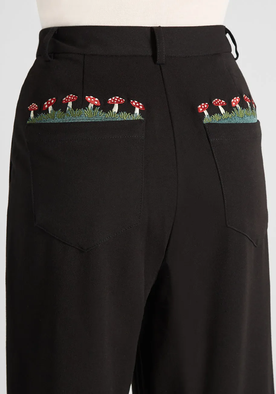 Mushroom Fields Forever Embroidered Pants sold by Modcloth product image thumbnail 3