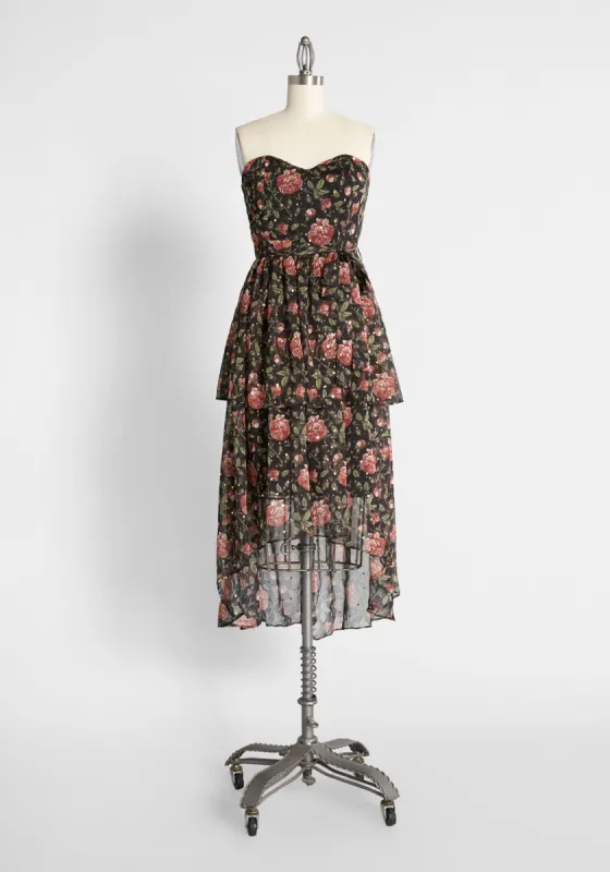 Rousing Rose Garden Midi Dress sold by Modcloth