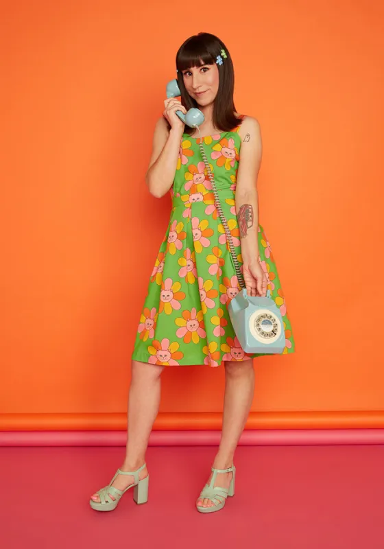ModCloth x Marisol Muro Nothing Beats Pleats Fit And Flare Dress made by Modcloth
