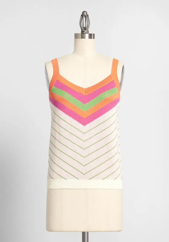 Nostalgic Bliss Knit Tank Top sold by Modcloth