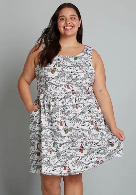 ModCloth X Retrolicious Here We Go A-Fossiling A-Line Dress sold by Modcloth