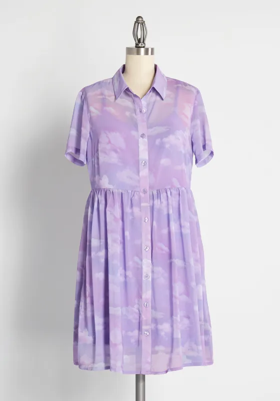 Caught in a Daze-Dream Mesh Mini Dress sold by Modcloth