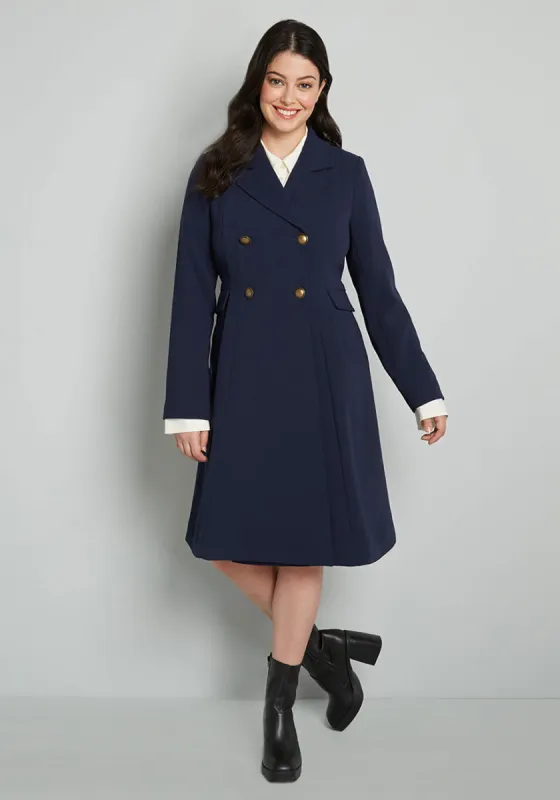 Along For The Ride Crepe Coat sold by Modcloth