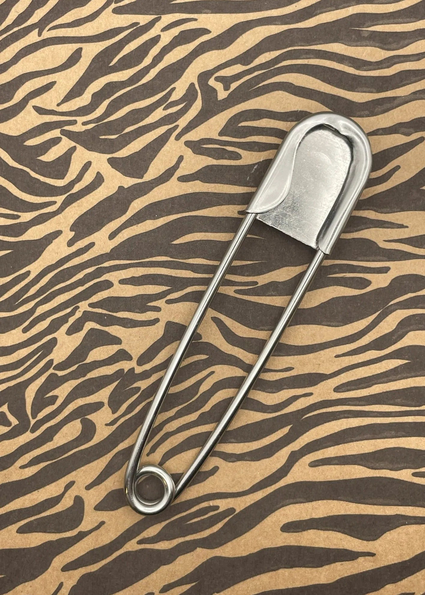 Sterling Silver Dice Jumbo Safety Pin Keychain sold by Modcloth product image thumbnail 2