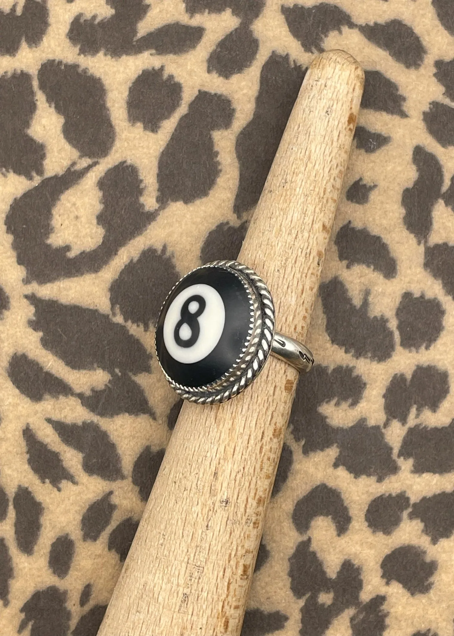 Billiard 8-Ball Sterling Silver Ring Black sold by Modcloth product image thumbnail 3