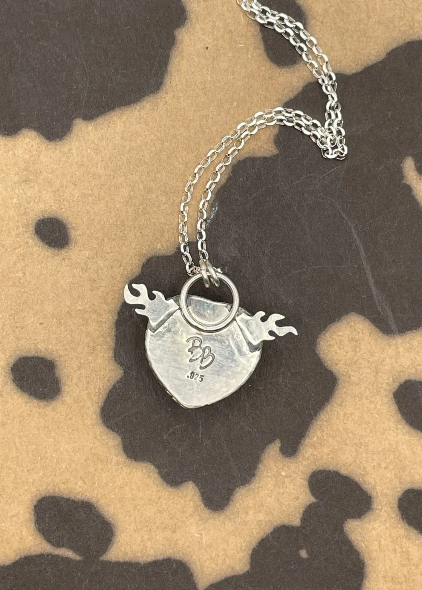 Rosarita Heart with Flame Detail Pendant sold by Modcloth product image thumbnail 2