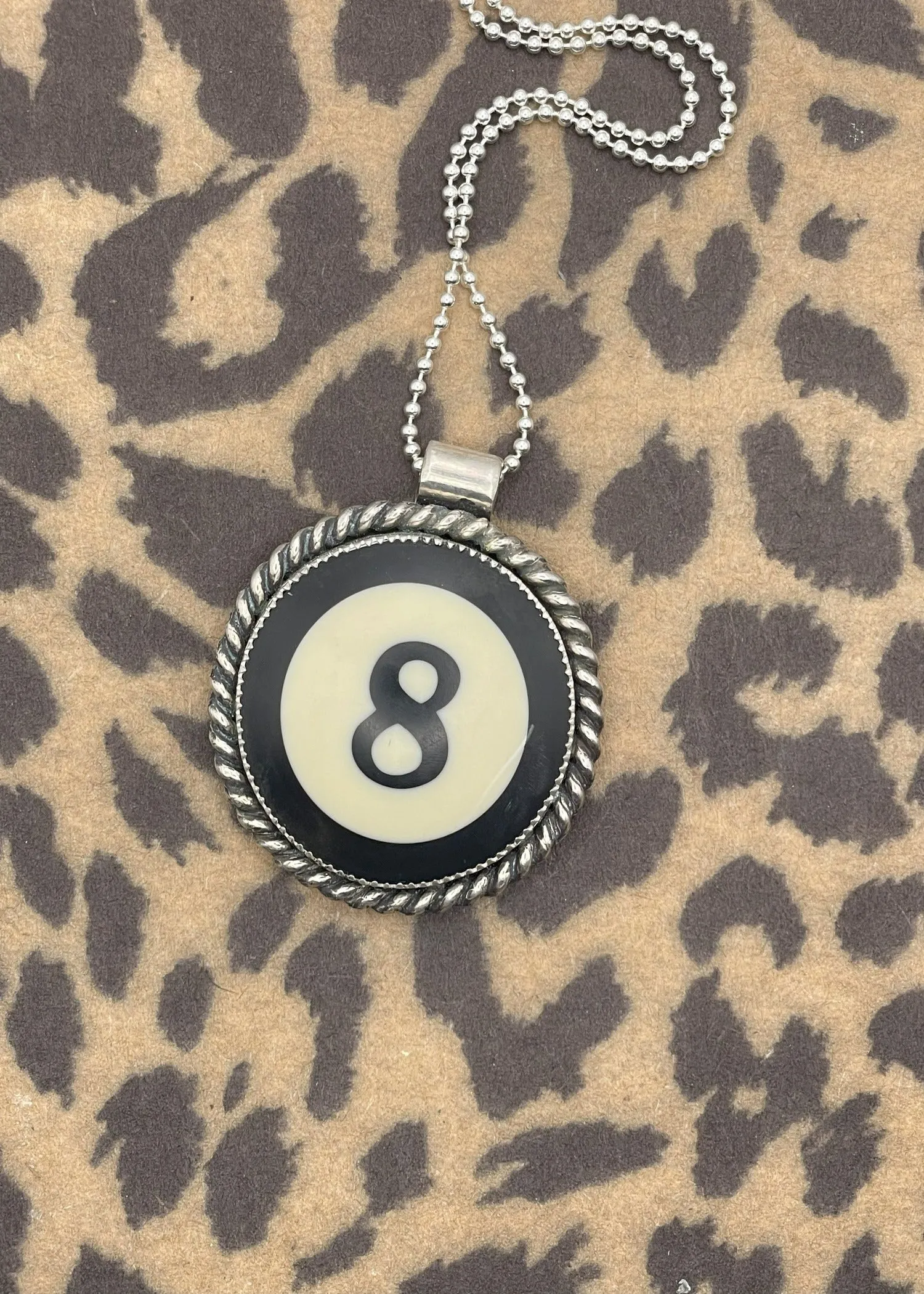 Billiard 8-Ball Black Pendant Necklace sold by Modcloth