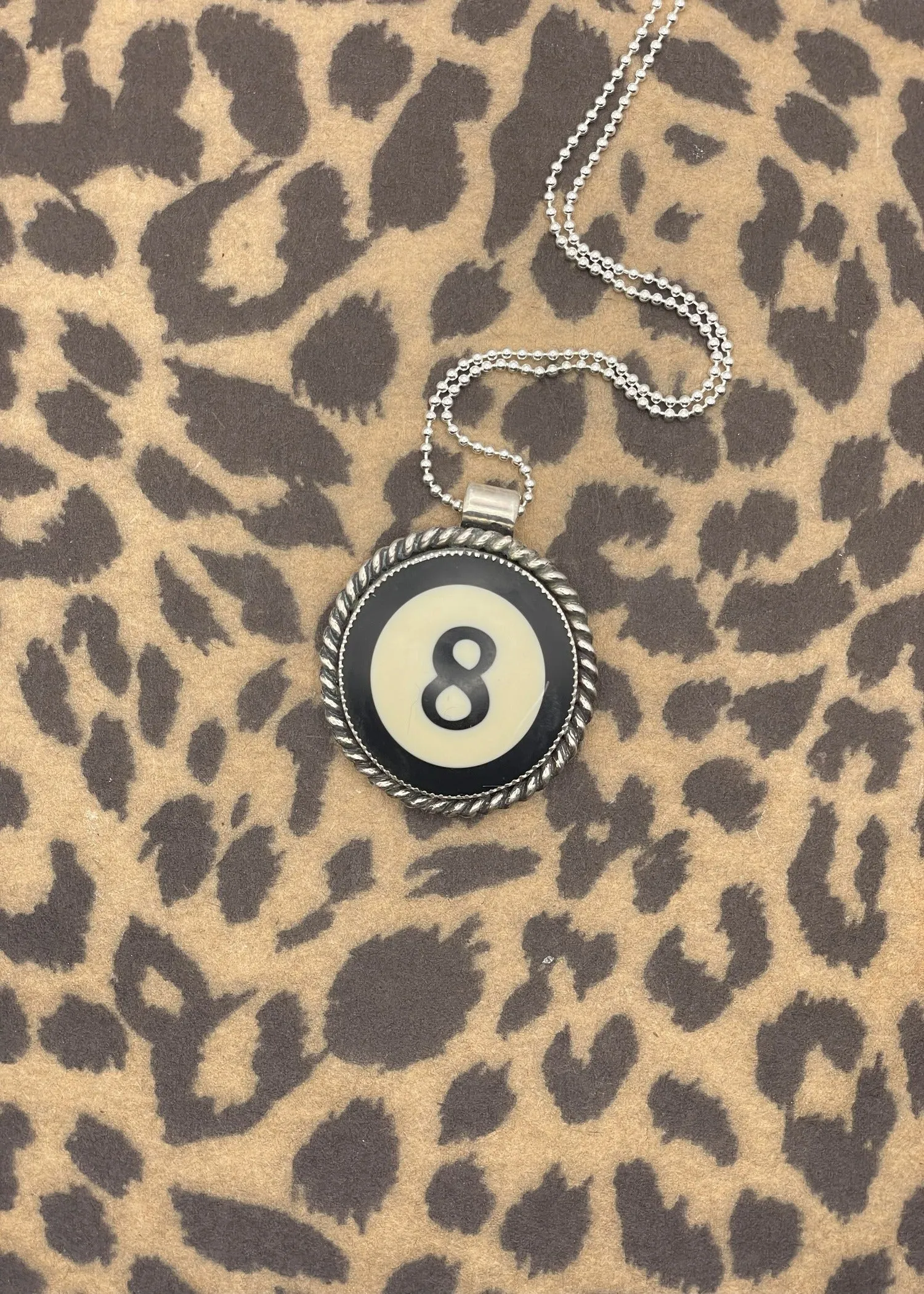 Billiard 8-Ball Black Pendant Necklace sold by Modcloth product image thumbnail 3