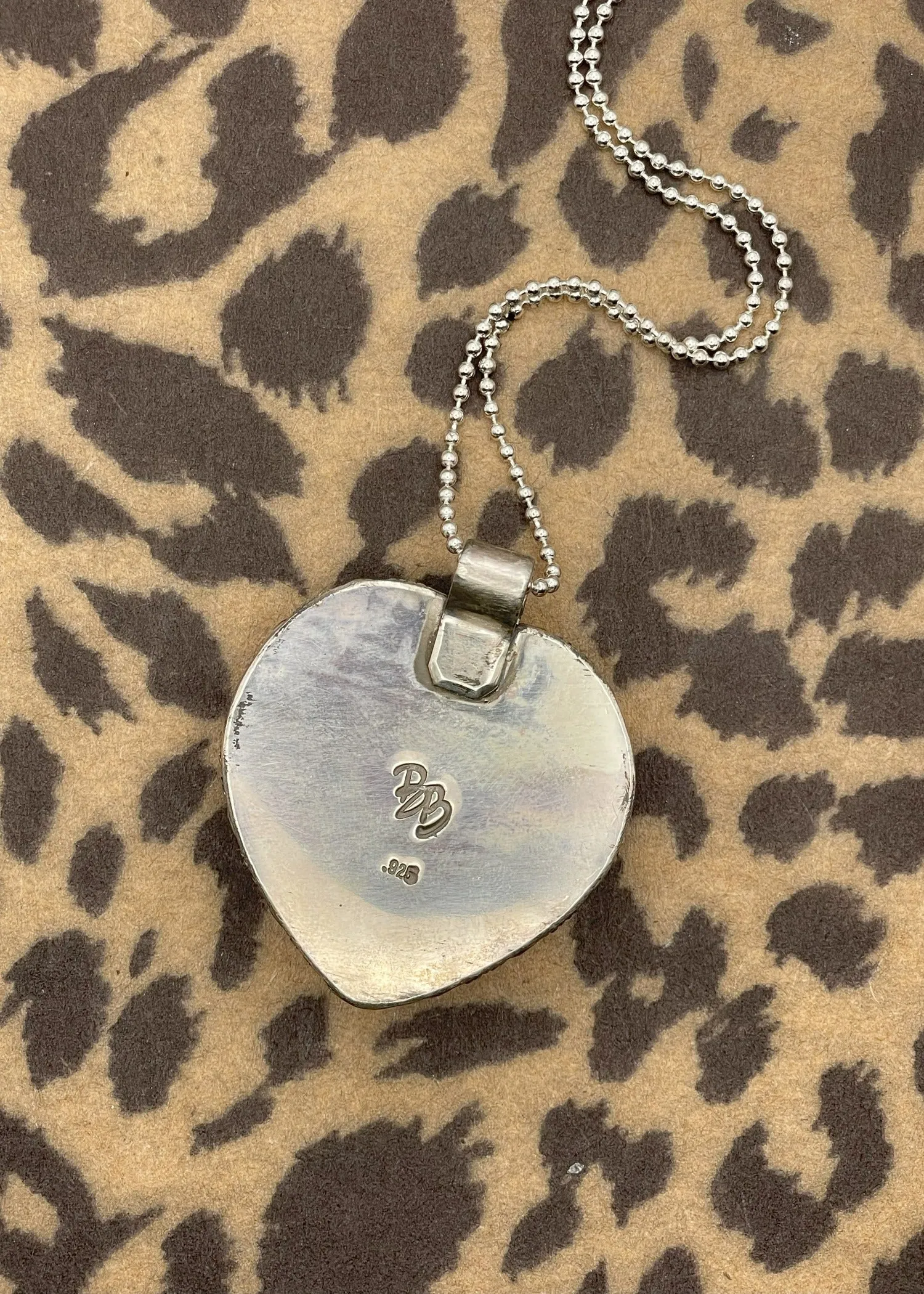 Sterling Silver Heart Pendant Pink Billiard 8-Ball sold by Modcloth product image thumbnail 2