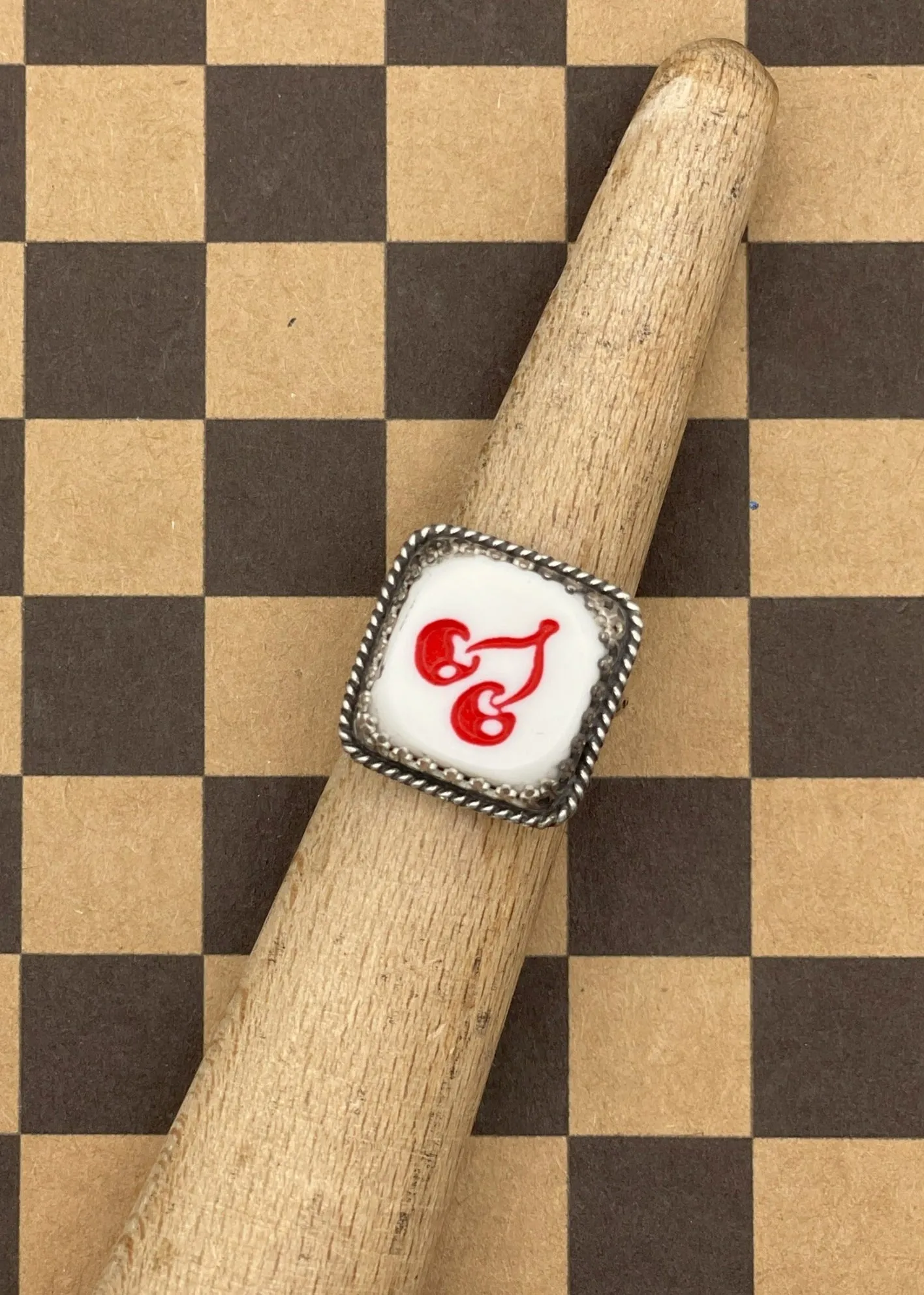 Cherry Slot Machine Dice Ring sold by Modcloth