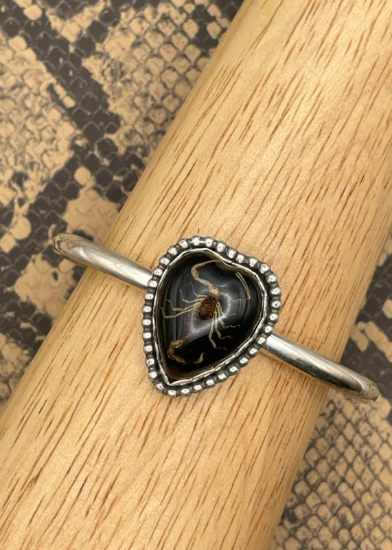 Scorpion Heart Cuff Bracelet sold by Modcloth